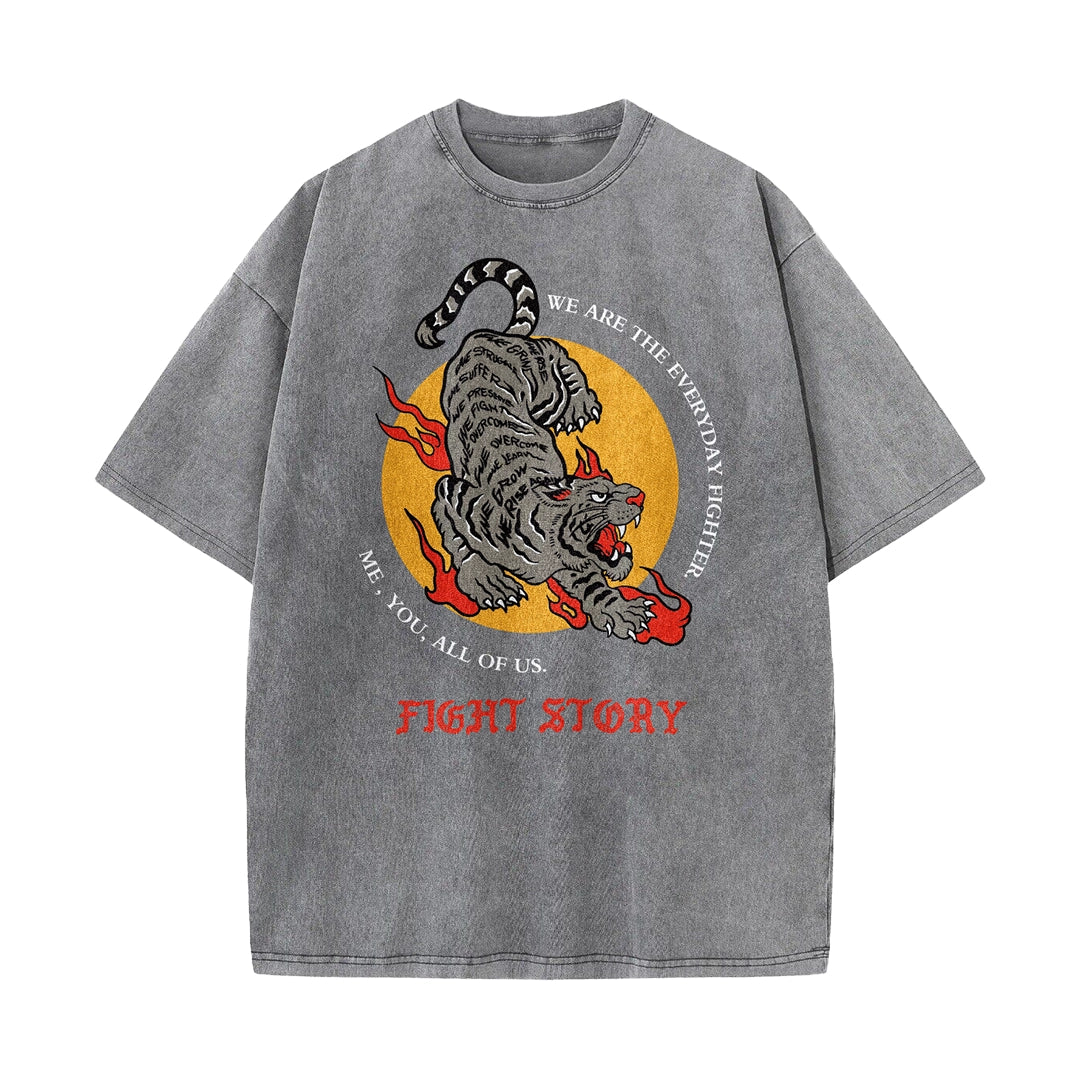 ACID WASH T-SHIRT (TIGER)  PRE-ORDER